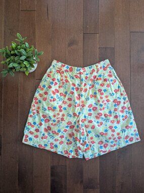 DITSY FLORAL PRINT VINTAGE TROUSER SHORTS